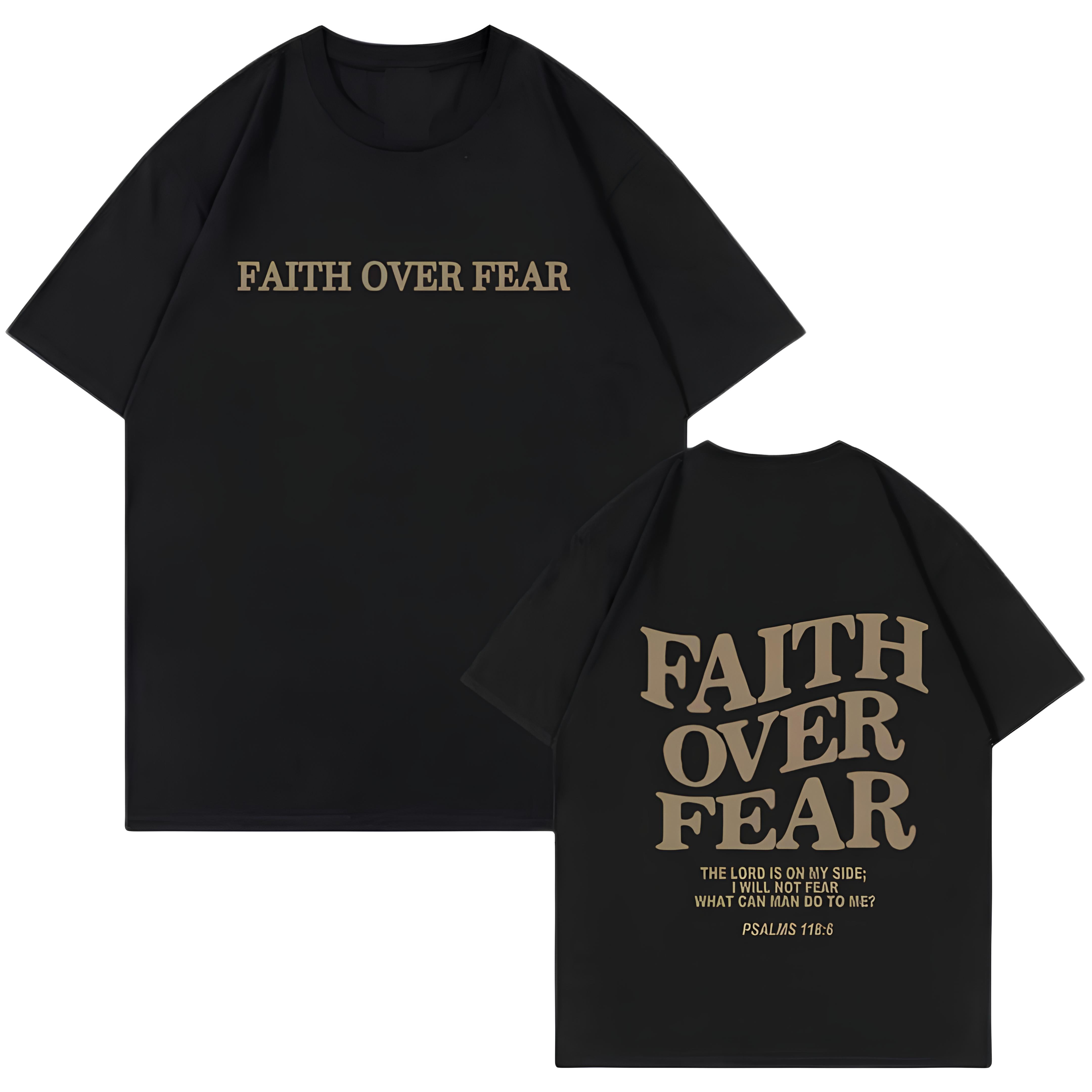 'FAITH OVER FEAR' TEE - BLACK