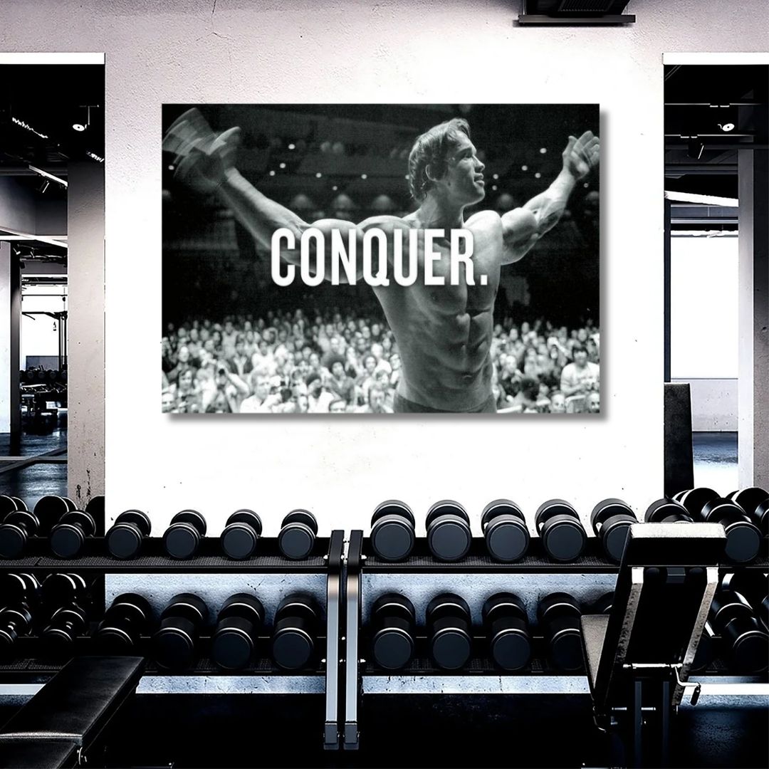 'CONQUER' - ARNOLD SCHWARZENEGGER FLAG