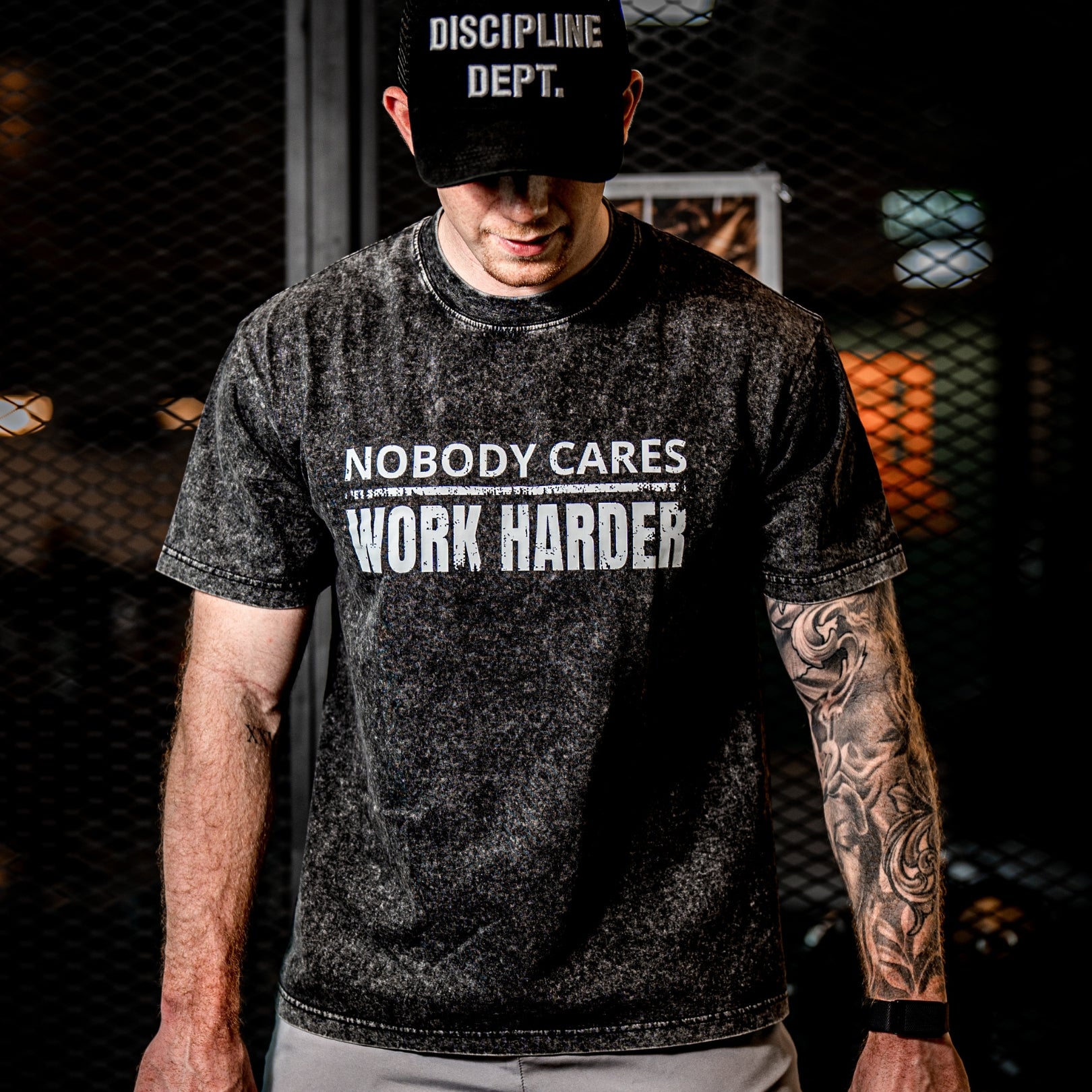 'NOBODY CARES WORK HARDER' TEE - BLACK