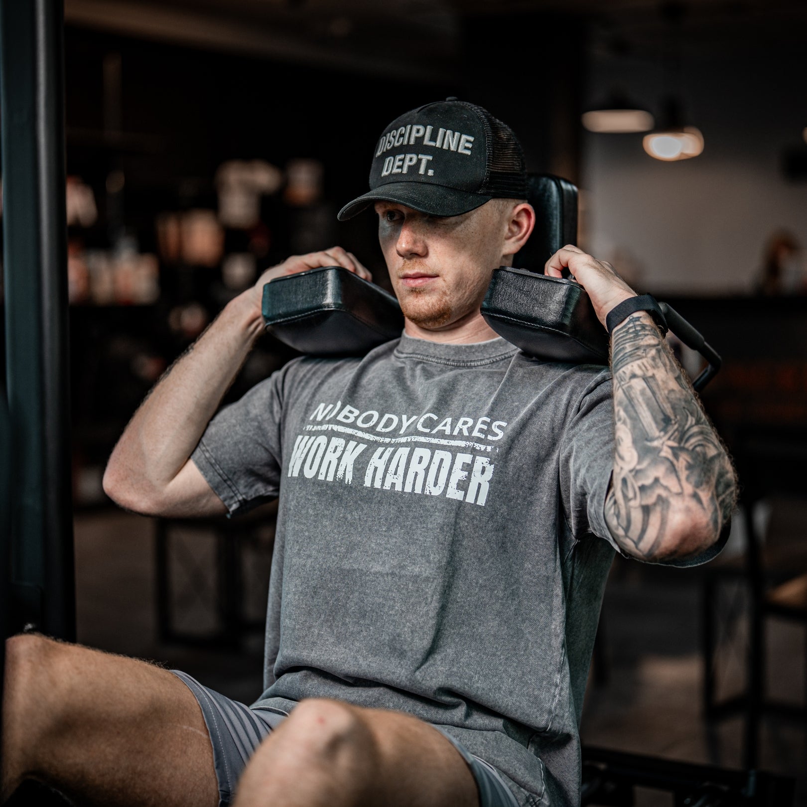 'NOBODY CARES WORK HARDER' TEE - GREY