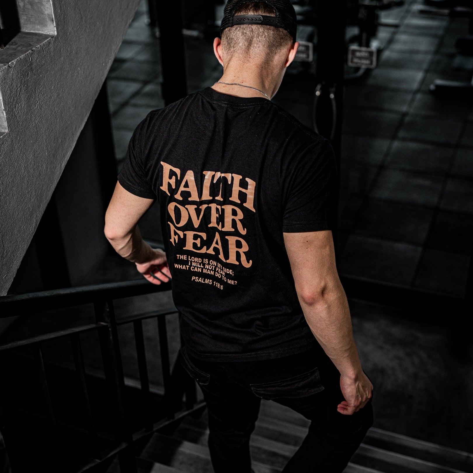 'FAITH OVER FEAR' TEE - BLACK