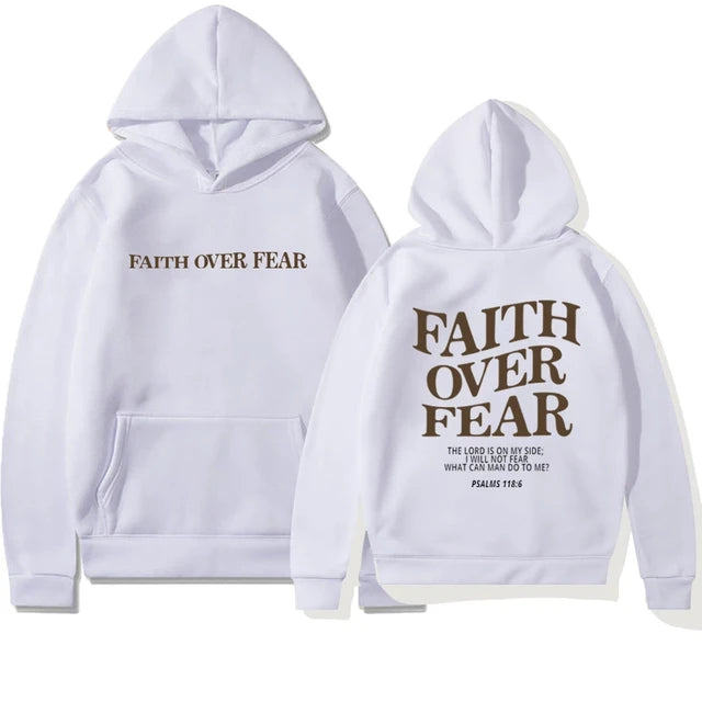 'FAITH OVER FEAR' HOODIE - WHITE