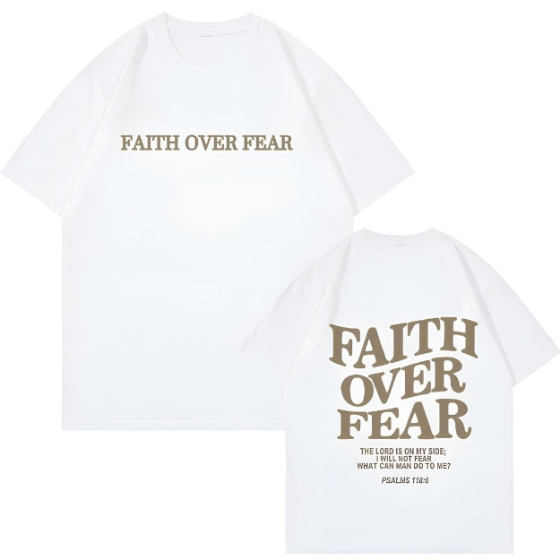 'FAITH OVER FEAR' TEE - WHITE